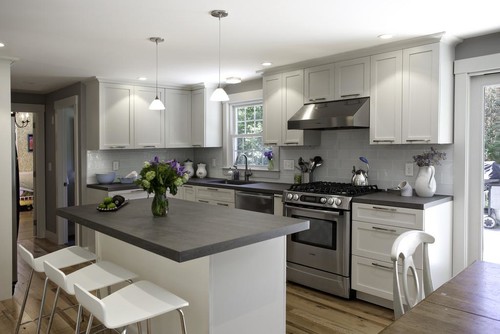 Marble Countertops White Quartz Countertop White Countertop Kitchen With Gray Island 